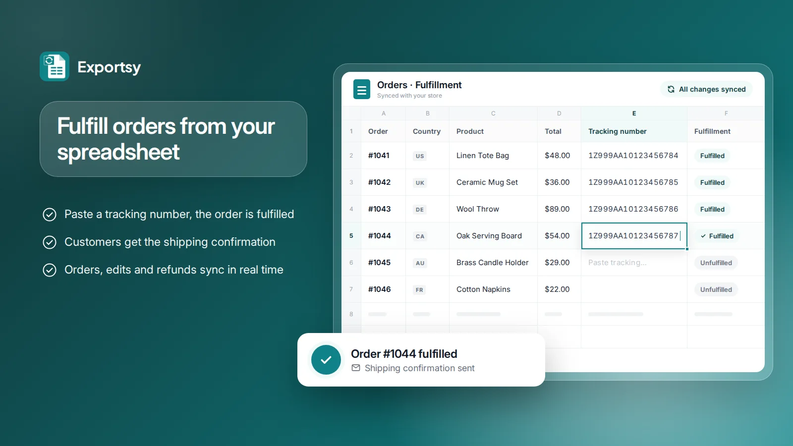 Exportsy Sync To Google Sheets feature image